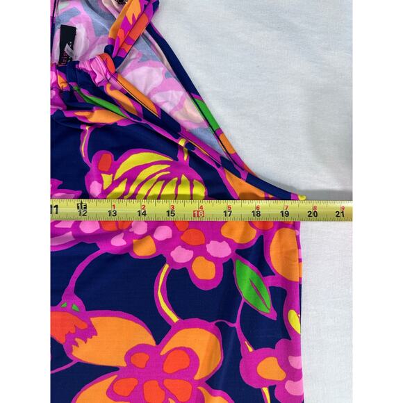 Trina by Trina Turk Women's M JuJu Halter Sleeveless Shift Dress Floral Beach - Picture 7 of 8